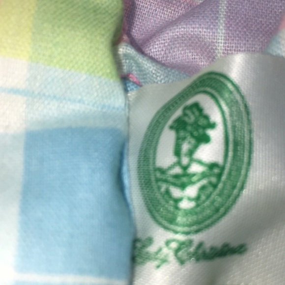 Lady Christina Baby Crib Comforter Pastel Plaid Vintage Nursery Bedding 1980's - Picture 5 of 9